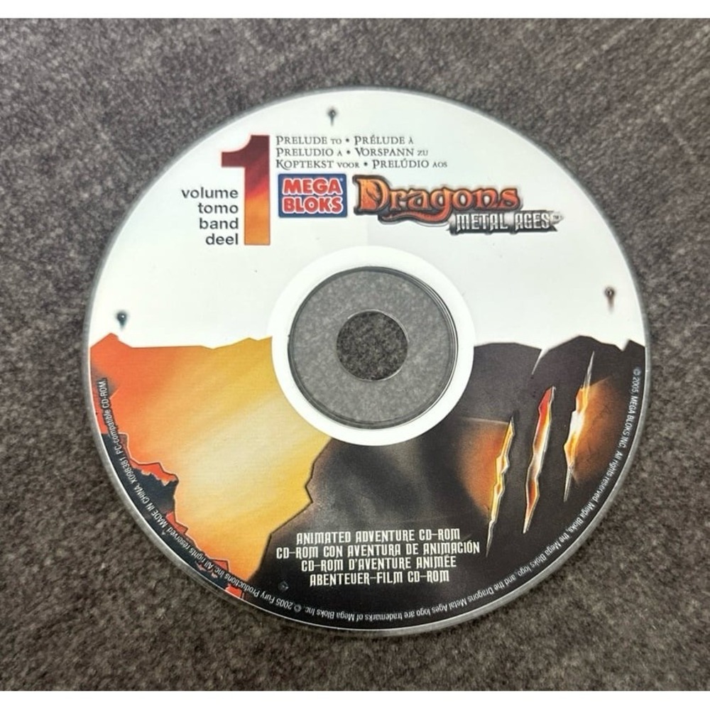 Dragons Metal Ages Mega Bloks CD Disc Only